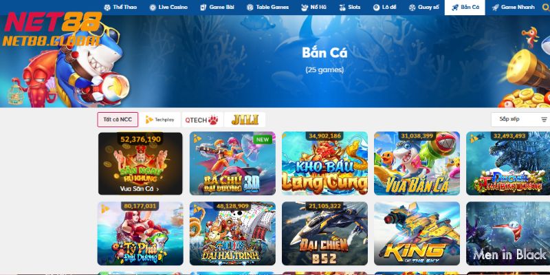 Sảnh bắn cá Net88 đầy màu sắc và những ưu điểm nổi bật