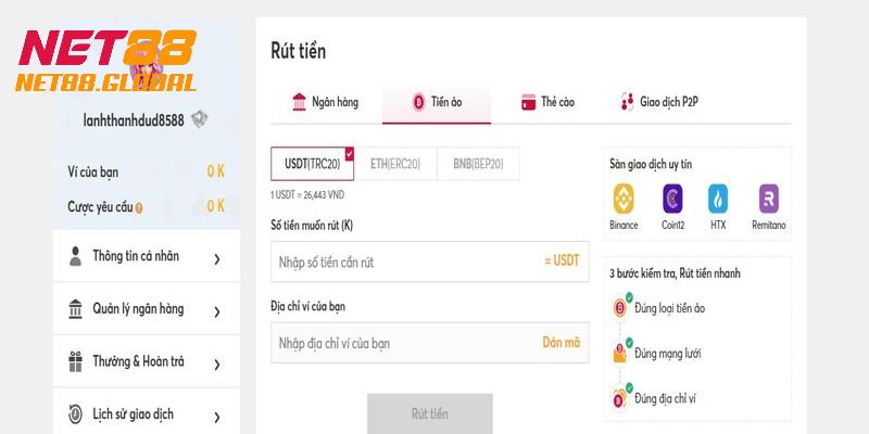 Người chơi cần lưu ý về hạn mức thanh toán khi thao tác